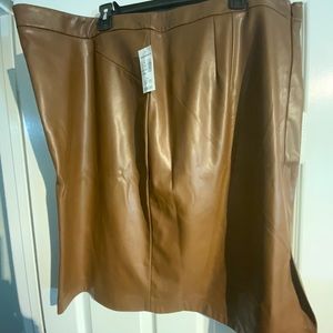 Faux leather skirt